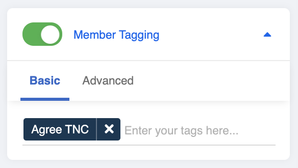 Set Member Tag as Agree TNC